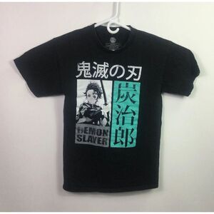 Demon Slayer T-Shirt Size M Black Kimetsu No Yaiba‎ Kanawo Cartoon Mens